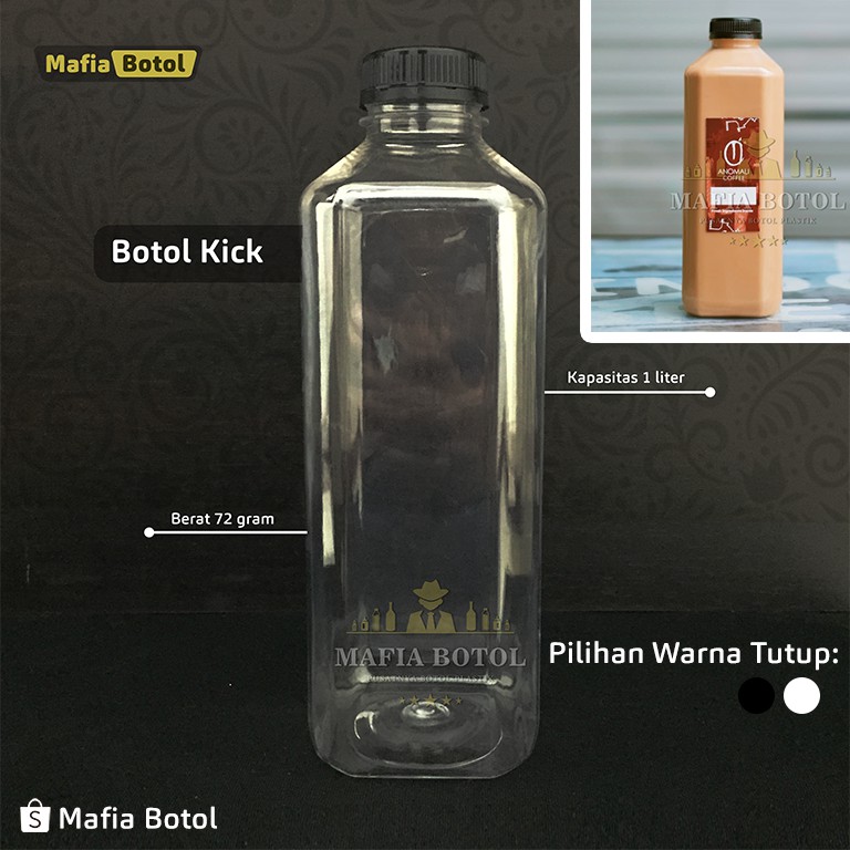 Botol Plastik kick kale kotak tebal Minum Minuman Almond Kopi Susu Jus