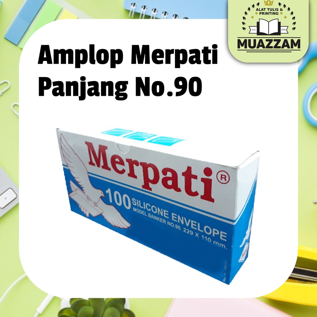 

Amplop Merpati No. 90 - 70 Gr Silicone (Perekat) isi 100 Lembar