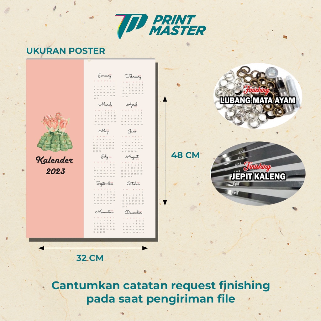 Cetak Kalender Dinding Custom