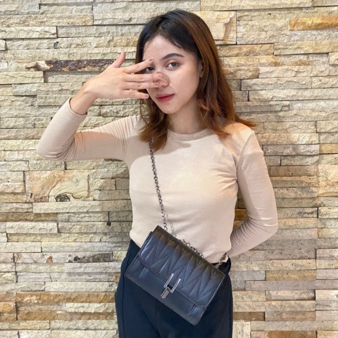 Tas Selempang Import Tas Kulit Wanita Korea Yumi Bag