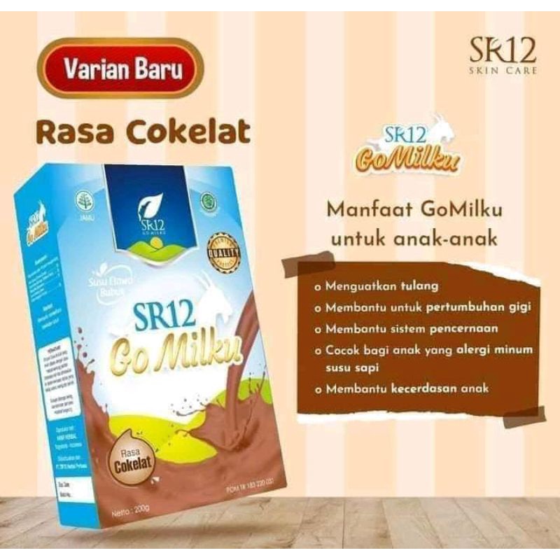 

Susu Penambah Berat Badan Susu Bubuk GoMilku SR12 Herbal Skincare Isi 200 Gram