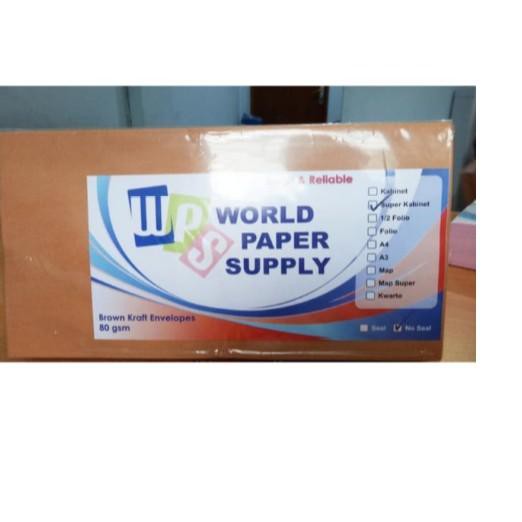 

TBS [ PACK ] Amplop Coklat Ukuran Super Kabinet WPS ( 14 x27 cm ) Best Seller
