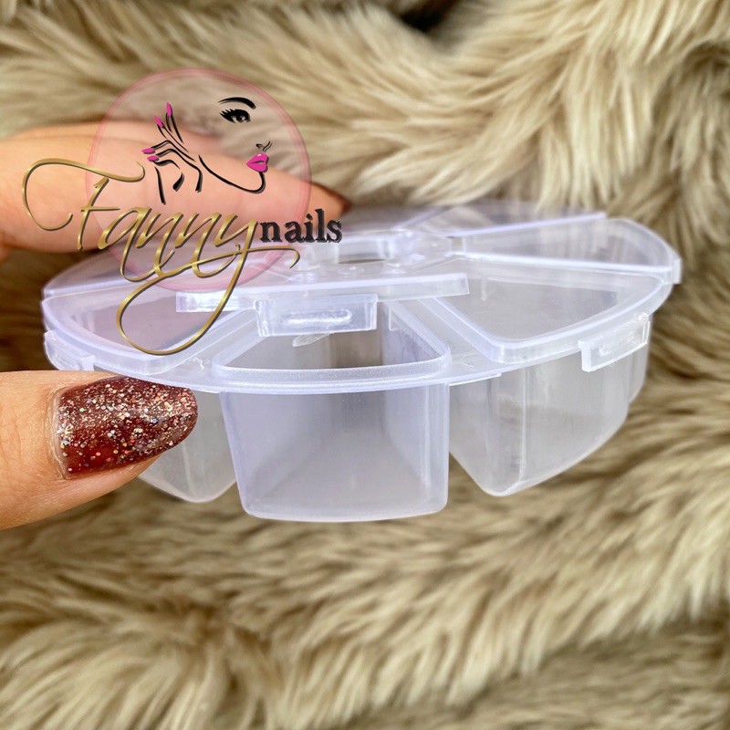 TEMPAT BOX AKSESORIS KUKU BULAT / TEMPAT BOX SIMPAN OBAT / nail aksesoris storage