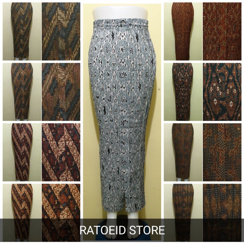 [64 Motif - Part 03] Rok Plisket Wiron Batik / Prisket Batik Wiru Termurah Original Ratoeid store