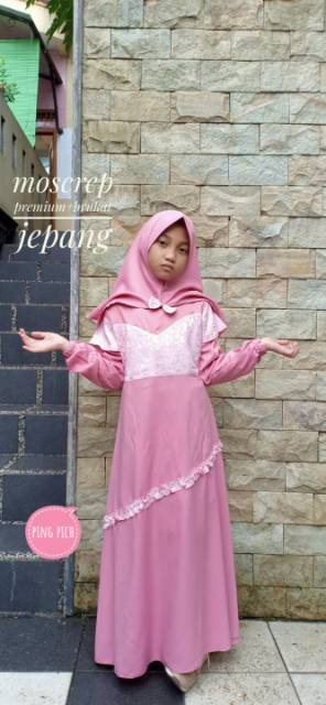 GAMIS FATIMA ANAK / SYAR,I ANAK PUTRI / BAJU MUSLIM ANAK