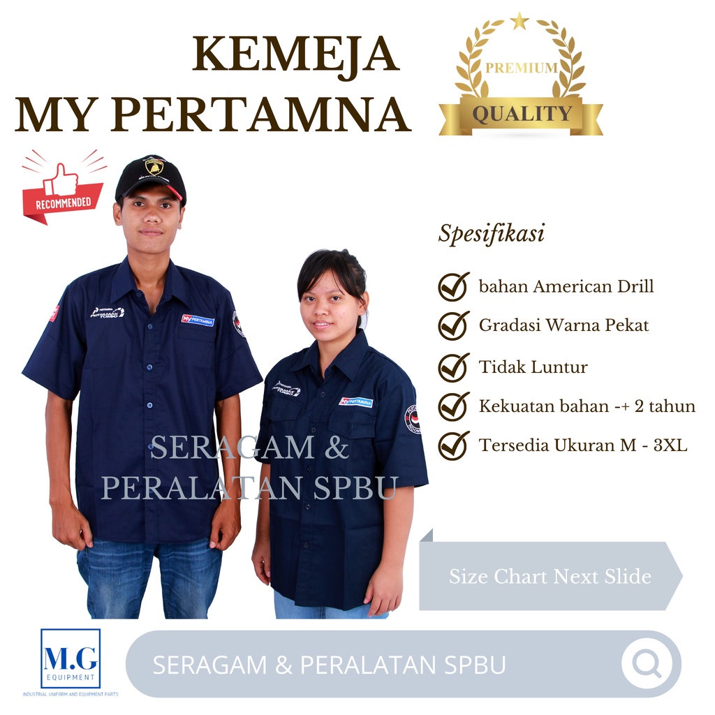 Kemeja My Pertamina Lengan Pendek Pria Wanita