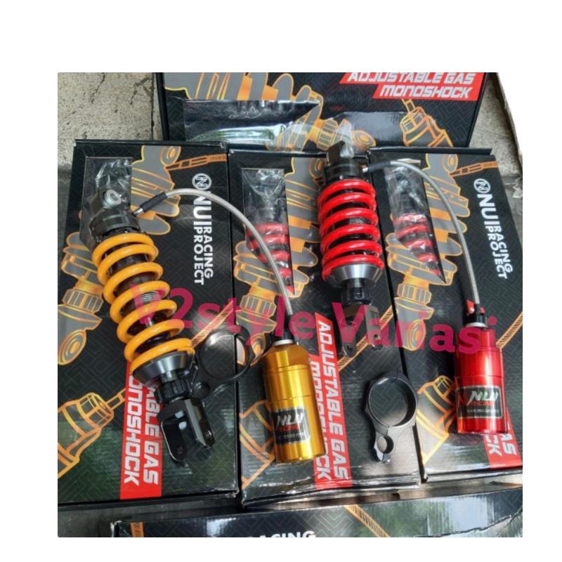 SHOCK VIXION R15 MT15 XSR XABRE UKURAN STANDAR NUI RACING SHOK BREAKER KTC EXTREME 265MM TABUNG PISAH ISI NITROGEN OLI SET BRECKET KLEMAN KLIK FUNGSI REBOUND ACTIVE HOLE TO HOLE PNP VIXION OLD NEW NVA NVL LIGHTNING ADVANCE R15 V2 V3 R15V2 R15V3 XABRE XSR