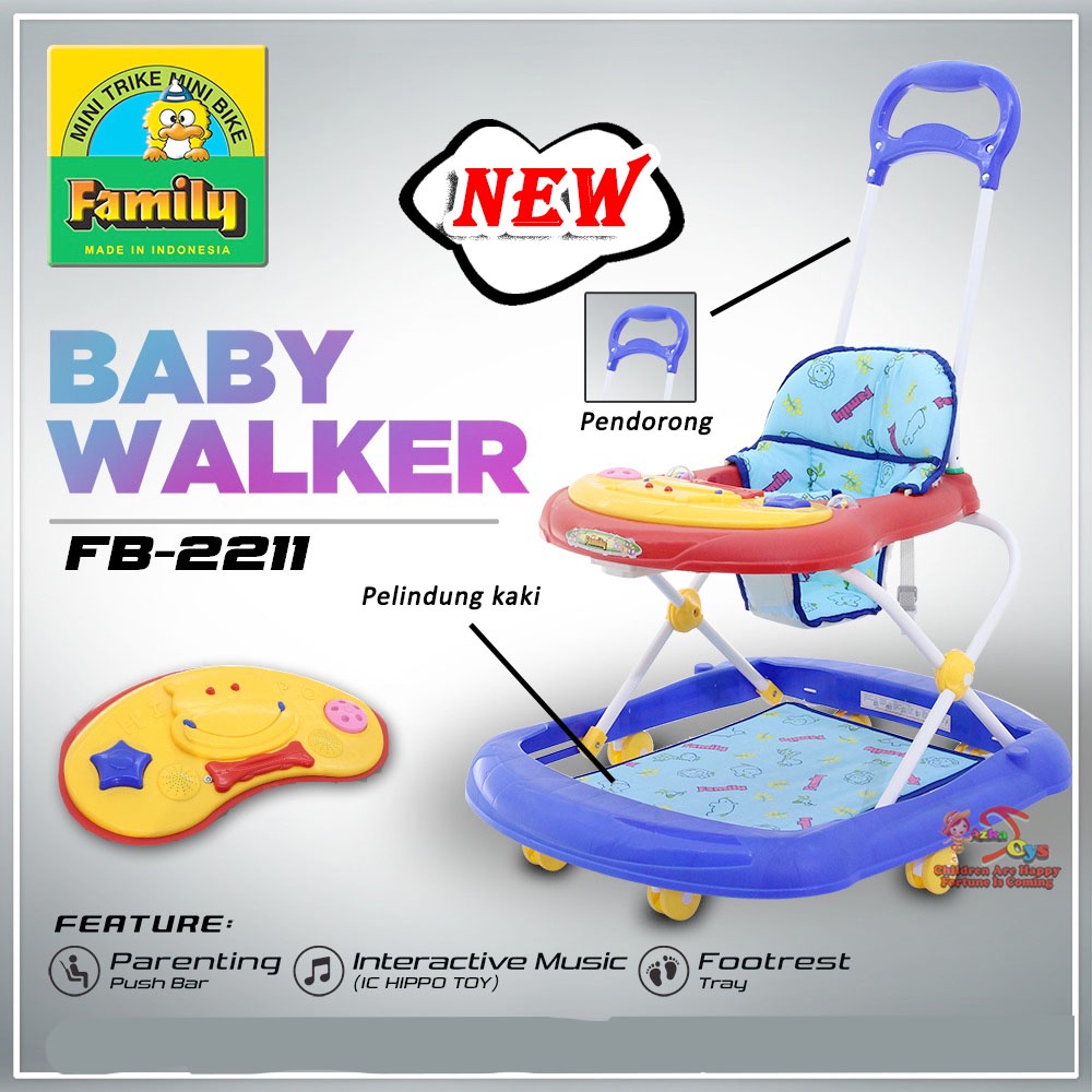 baby walker family fb-2211 baby walker family terbaru musik kado bayi