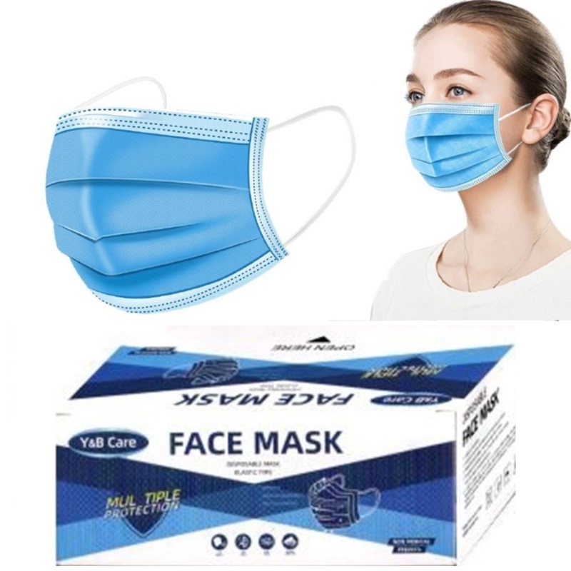 MASKER 3PLY ISI 50PCS MULTI COLOUR / WARNA WARNI DISPOSABLE