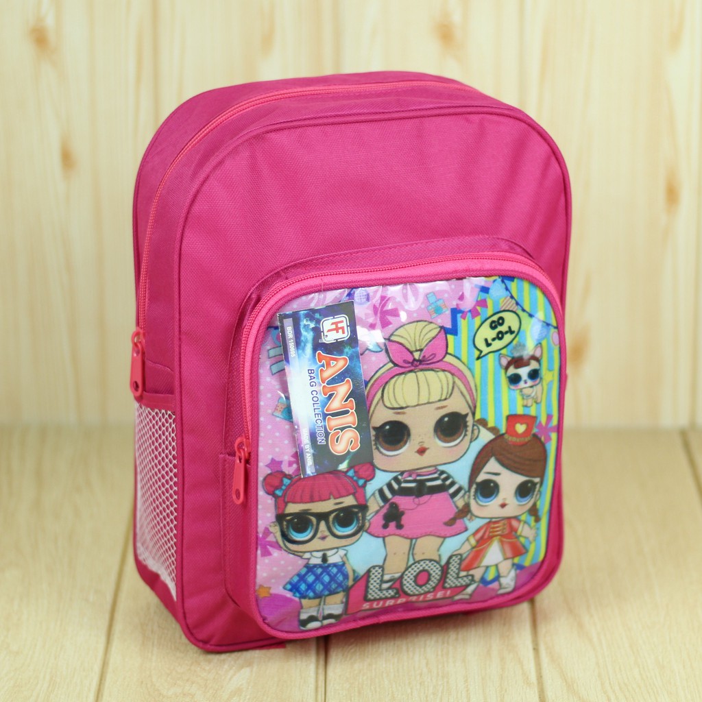 Tas Gendong Anak Cewek Gambar Lol Pink Mini Lucu Kece Trendy Ransel Sekolah PAUD TK Play Group