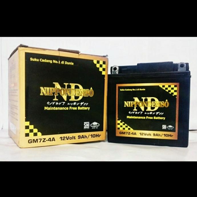 Aki Motor Kering ND Nippondenso GM7Z-4A GM7Z4A 9Ah 9 Ah MF Thunder originaleveryday44 Buru Order