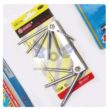 Kunci L Bintang T9 - T40 / Kunci L Lipat 8pcs / Kuci L Set JASON (346-175)