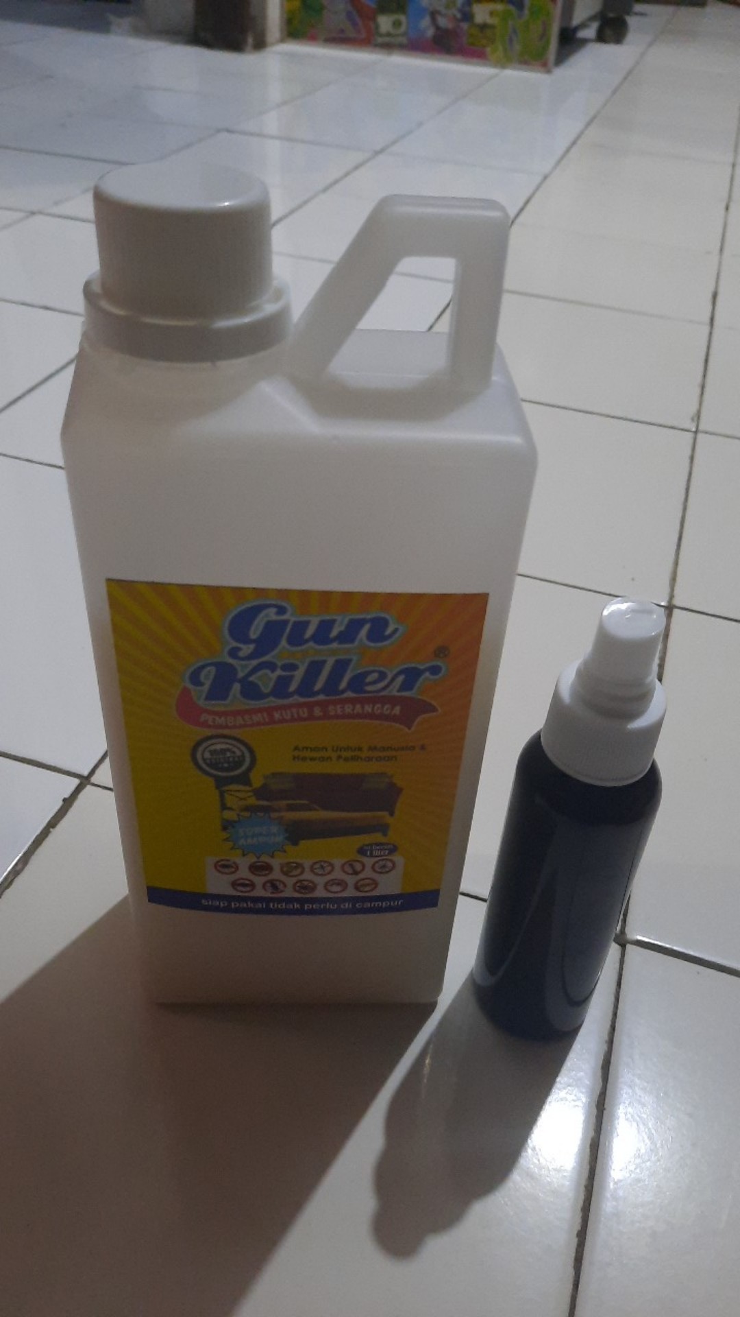 Pembasmi Kutu Kasur Tungau Anti Kutu Busuk Obat Kutu Gun Killer 1 Liter Free Botol 100ml