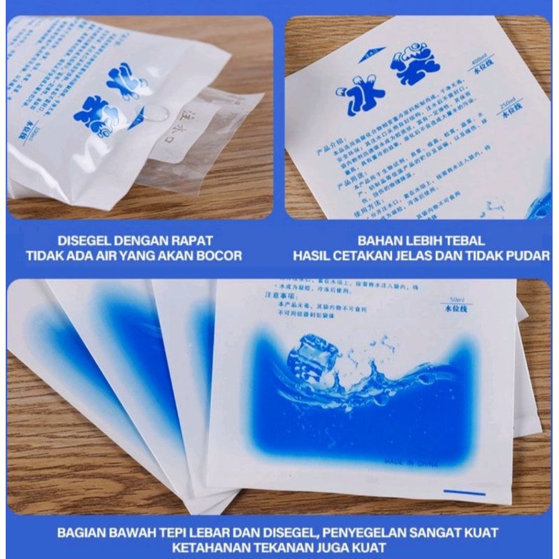 Ice gel Pack 400 ml Elemen pendingin untuk Tas Asi Cooler Bag atau Penghangat Minuman Makanan