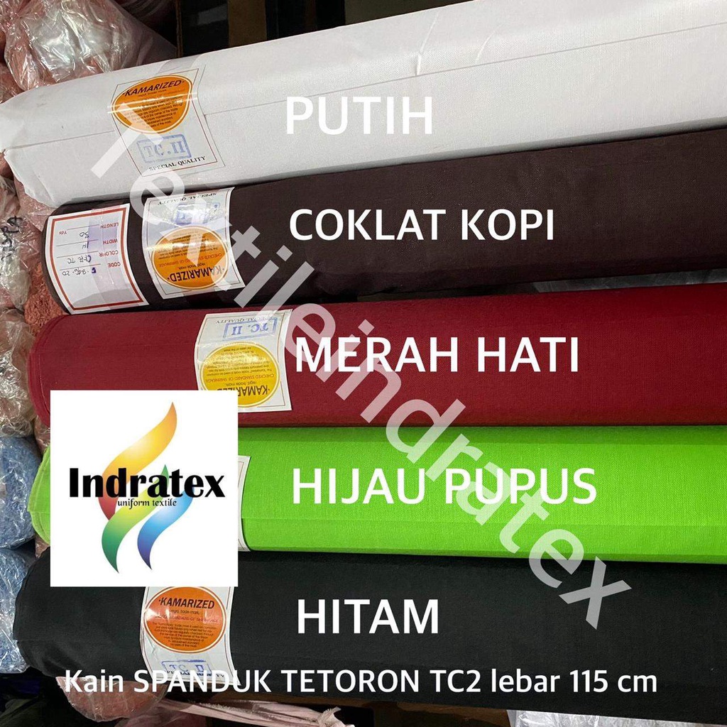 ( per setengah meter ) KAIN craft spanduk TETORON TC2 Lebar 115 CM bahan spanduk sablon printing sublime umbul umbul kantong celana lapisan kursi goodie bag tas sovenir souvenir