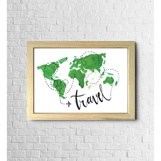 

Poster Travel Watercolor green