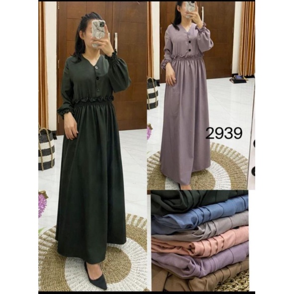 BAJU BUSANA MUSLIM WANITA KARET PINGGANG BUSUI GAMIS TERKINI 01 BAHAN PRemiUM