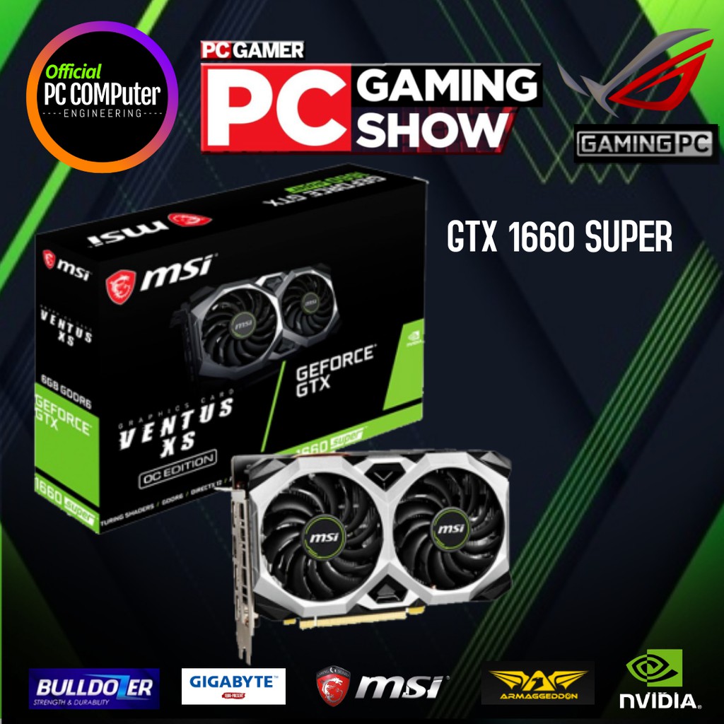 VGA MSI Geforce GTX 1660 SUPER 6GB DDR6 - Ventus XS OC