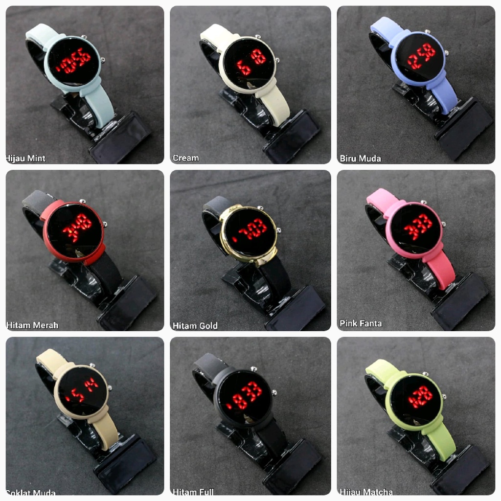 JAM TANGAN LED display MONOL FASHION MURAH RUBBER
