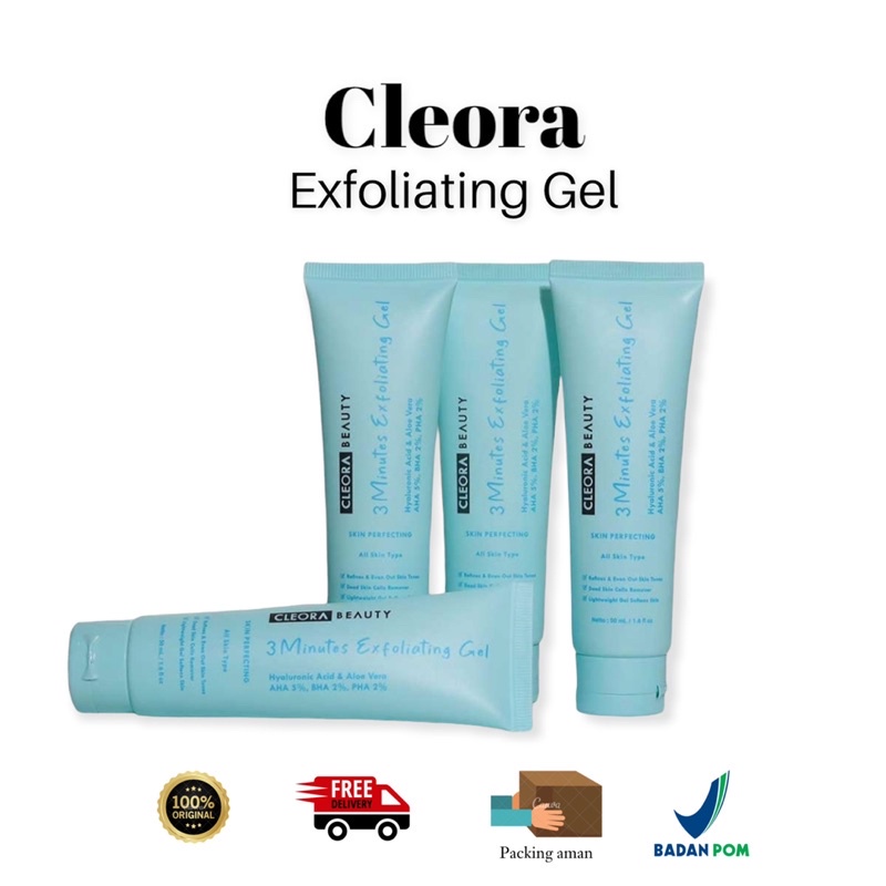 CLEORA 3 MINUTES EXFOLIATING GEL BPOM 50ML