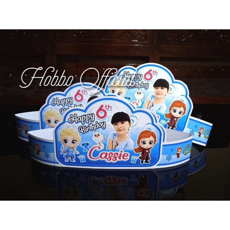 Topi Ulang tahun Anak Custom/Topi Ultah Anak Karakter Custom