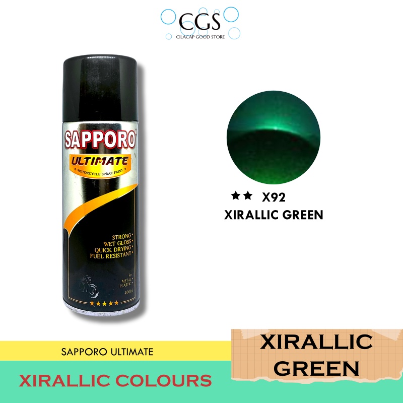 SAPPORO XIRALLIC GREEN X92 - sapporo x92 - sapporo ultimate xirallic green - pilok sapporo hijau xir