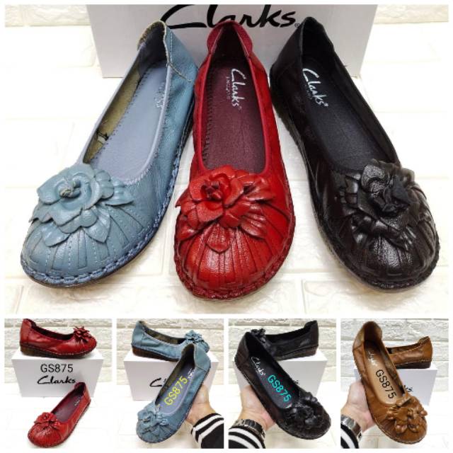 Sepatu Wanita / clarks flat / CLARKS New BUNGA 875 / SEPATU CLARKS