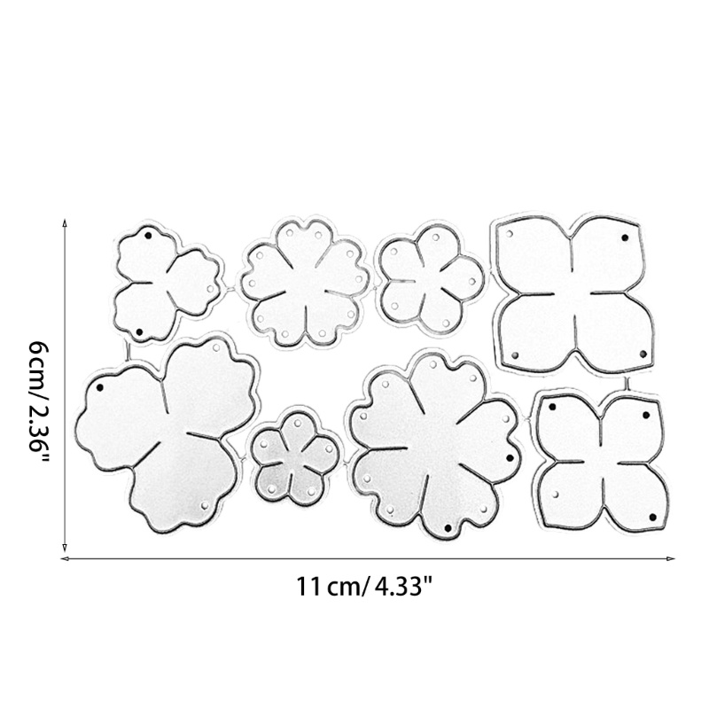 Cetakan Stensil Cutting Dies Motif Bunga Bahan Metal Untuk Scrapbook / Craft Diy