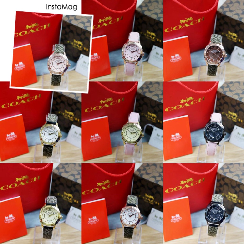 Jam Tangan Wanita Fashion K3707Z Tali Kulit Motif Tanggal Aktif Free Box Exclusive &amp; Baterai