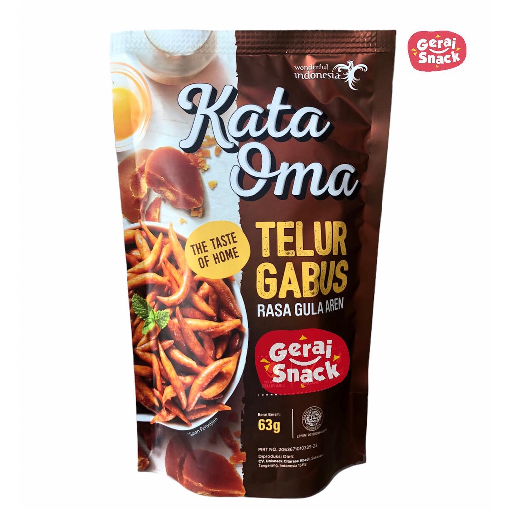 Telur Gabus Kata Oma Crispy Kemasan Premium Cemilan Enak Keluarga 63 g