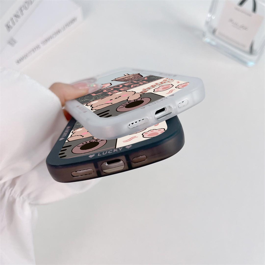 Casing Silikon OPPO A16 A57 2022 A17 A16K A16e A77S A15 A54 A53 A12 A5S A7 A3S A12E A31 A52 A83 A92 A37 F7 F9 A1K A5 2020 A5S Motif Cakar Kucing