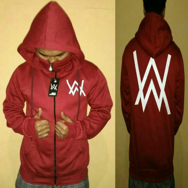 jaket alan walker ninja finger marun