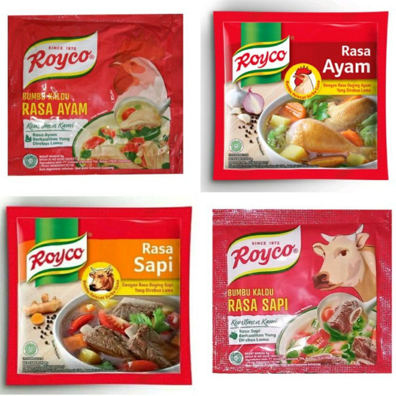 

Murah Royco bumbu kaldu/ rasa sapi /rasa ayam 8gr✅