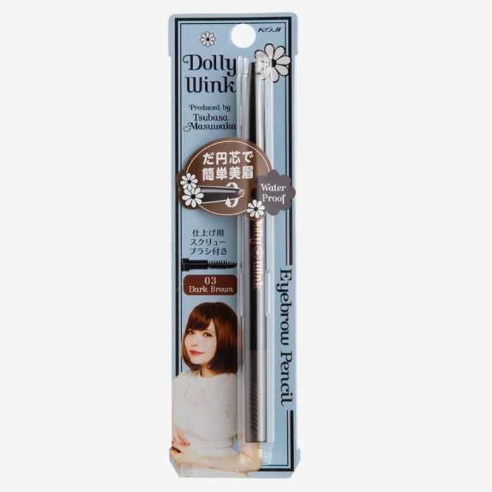 KOJI DOLLY WINK EYEBROW DUAL PENCIL WATERPROOF PENSIL ALIS JAPAN - 01-LIGHT BROWN