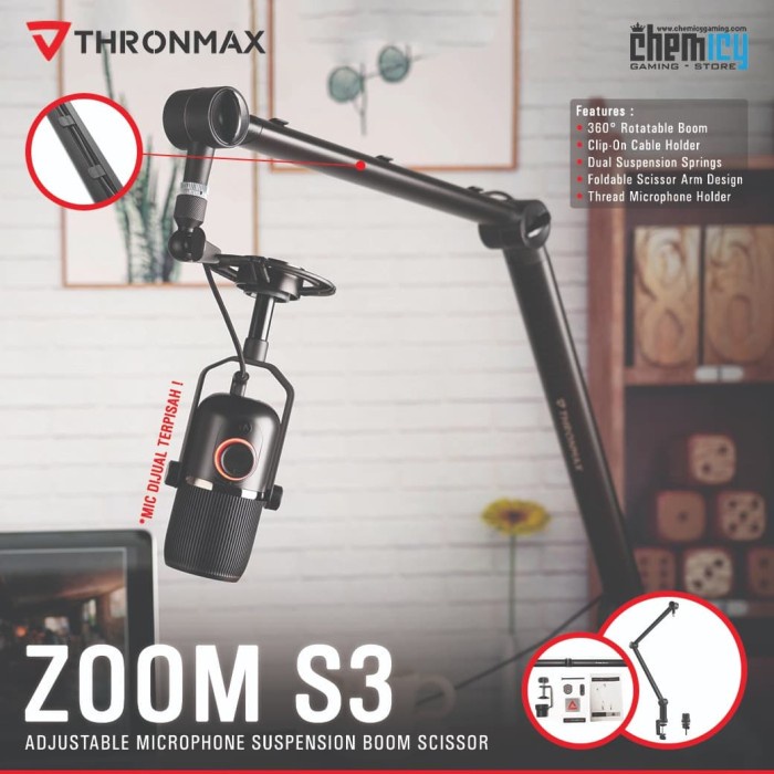 THRONMAX ZOOM S3 MICROPHONE BOOM ARM STAND