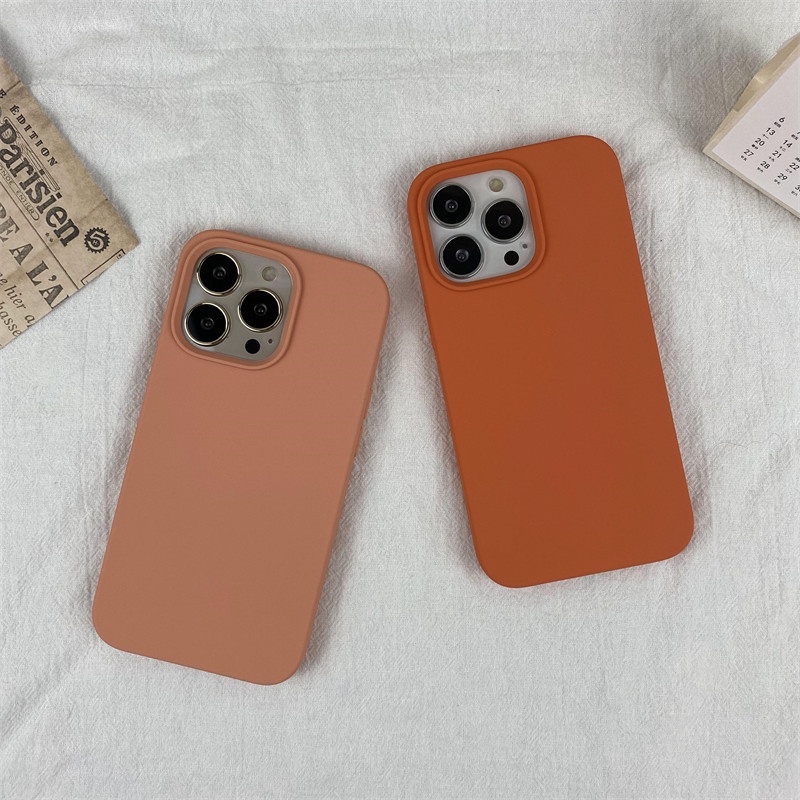 Soft Case Silikon Motif Buah Naga Warna Pink Apricot Oranye Untuk IPhone 11 12 13 Pro X XR XS Max 7 8 Plus