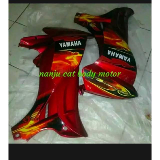 sayap depan luar dalem Jupiter z Burhan warna merah maroon plus stiker