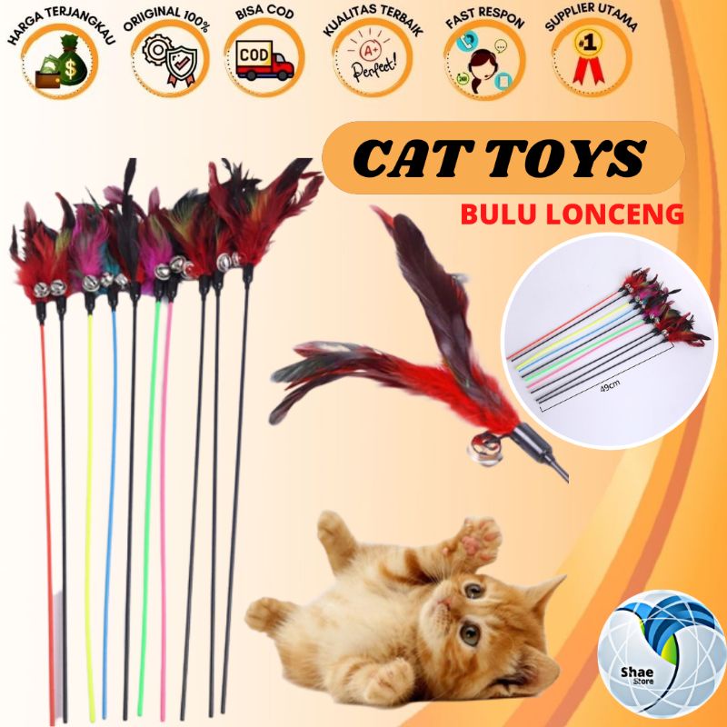 MAINAN KUCING TONGKAT BULU LONCENG CAT TOYS PREMIUM MURAH