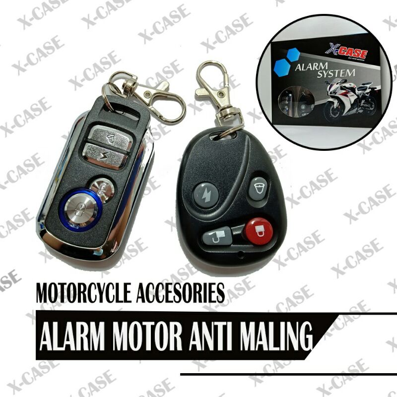 Alaram Motor Anti Maling Kunci Gembok Alaram Remote Motor Starter BHT Lengkap + Cara pasang Premium