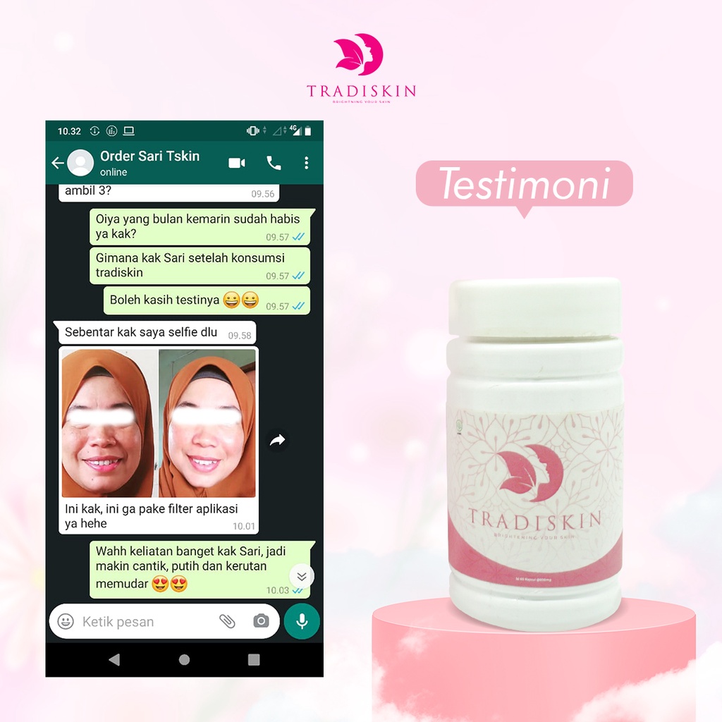 TRADISKIN Pemutih Pencerah Kulit Badan Herbal Alami ORIGINAL BPOOM