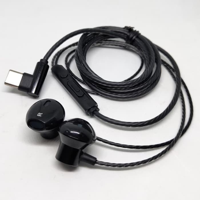 Type C Jack F13 Stereo Earphone Ear pod Half In Ear Headset With Mic