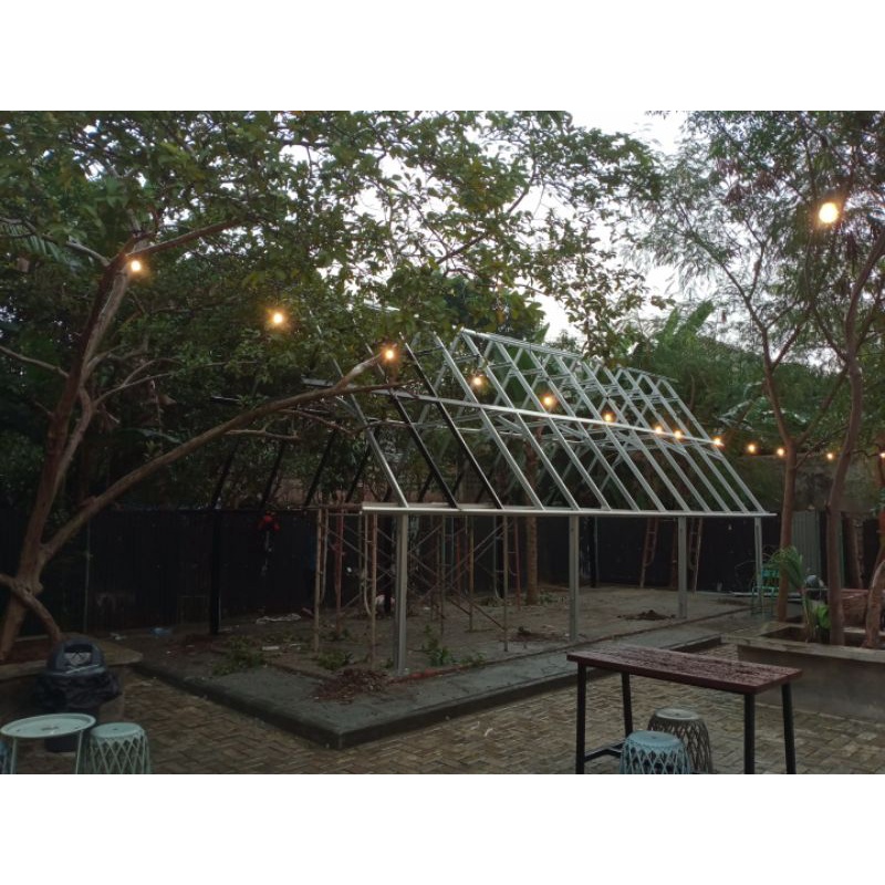 kanopi kafe pembikinan