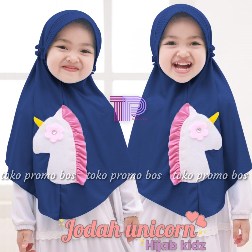 Jilbab anak jodah uniqorn kuda poni lucu /khimar anak lucu murah /hijab anak murah / hijab anak lucu