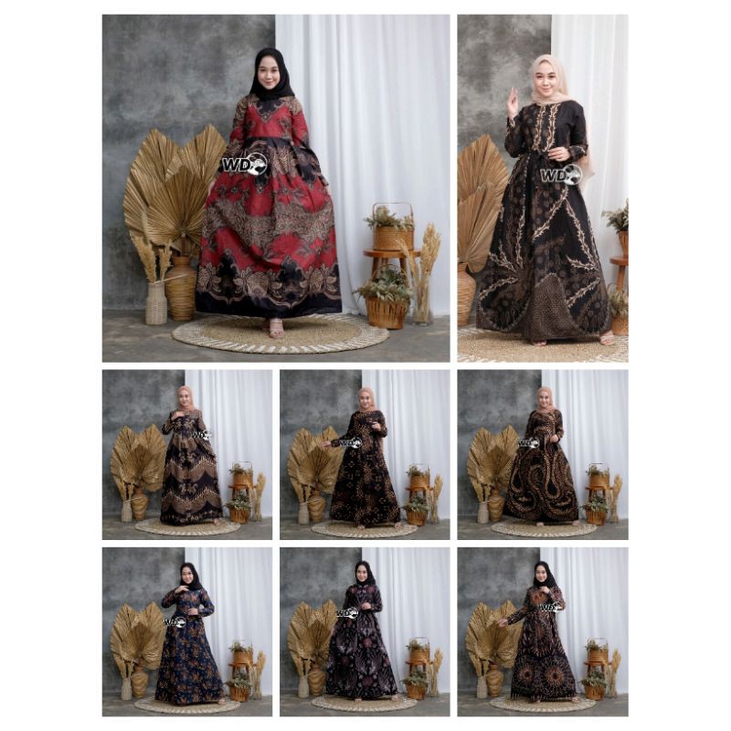 Ms Gamis Batik Sriwedari Maxi Bumil/busui Katun Sogan Allsize & Jumbo