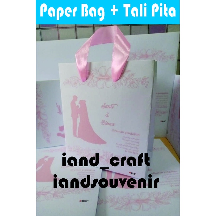 

Paper bag Putih+ Pita Satin