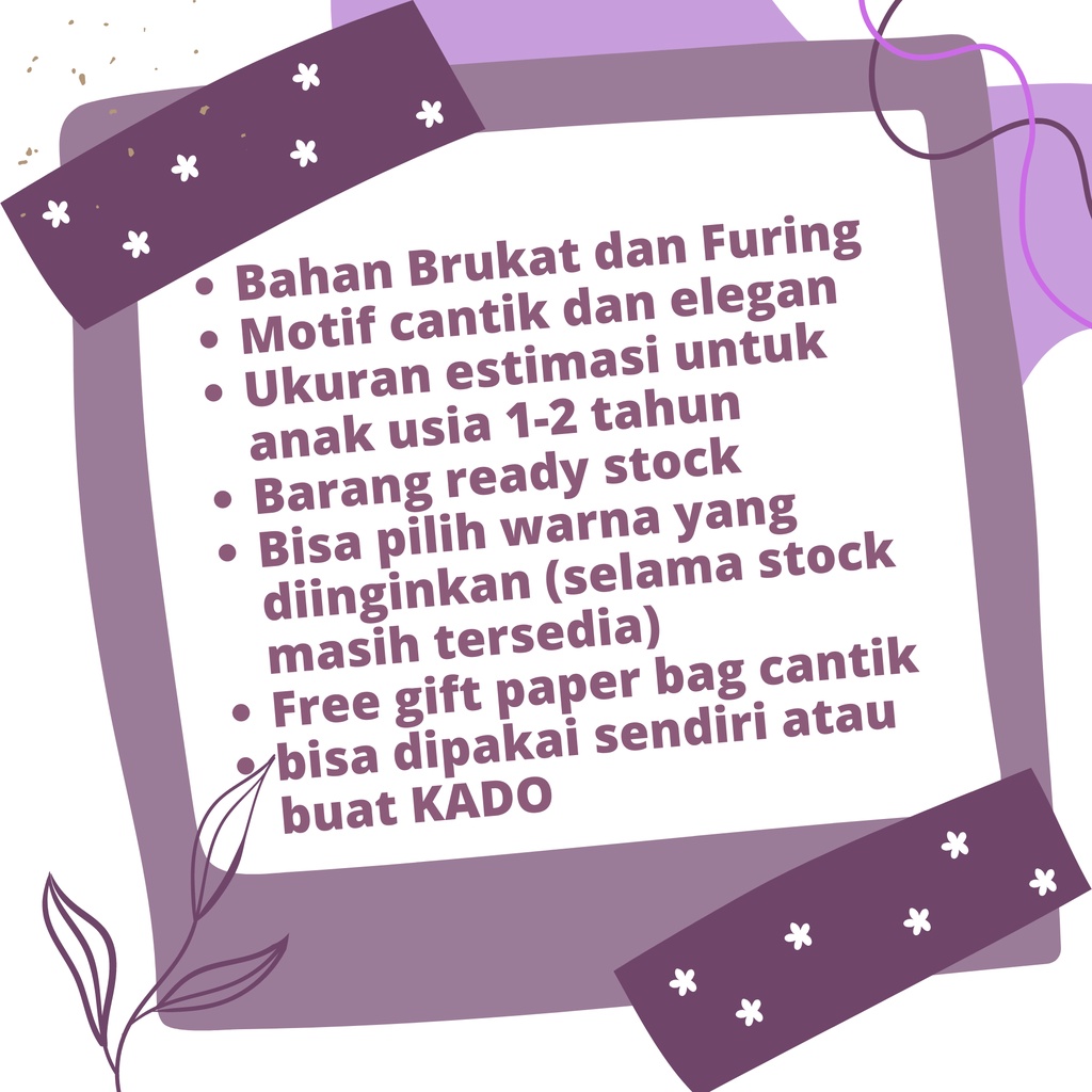 Kado Bayi Dress Baju Anak Perempuan Brukat