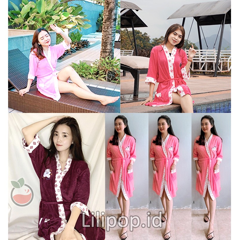 Lilipop Baju Handuk Kimono Wanita Dewasa Original Murah All size