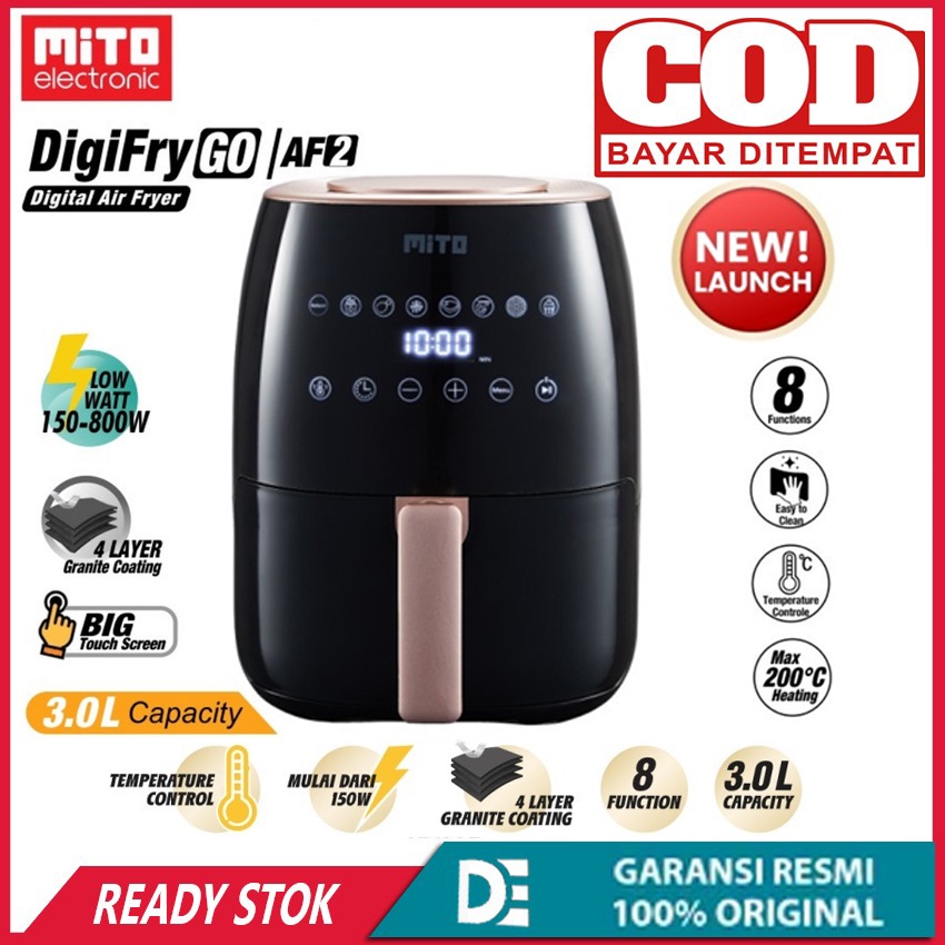 Mito Digital Air Fryer AF2 3 LIter DIGIFRY Deep Fryer AF2