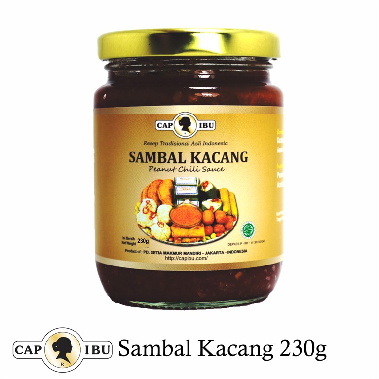 CAP IBU Sambal Kacang Kemasan Botol Jar