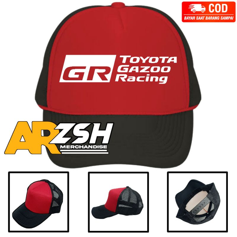 Topi Toyota Gazoo Racing Trucker Jaring - Topi Trucker Jaring Dewasa Toyota Racing
